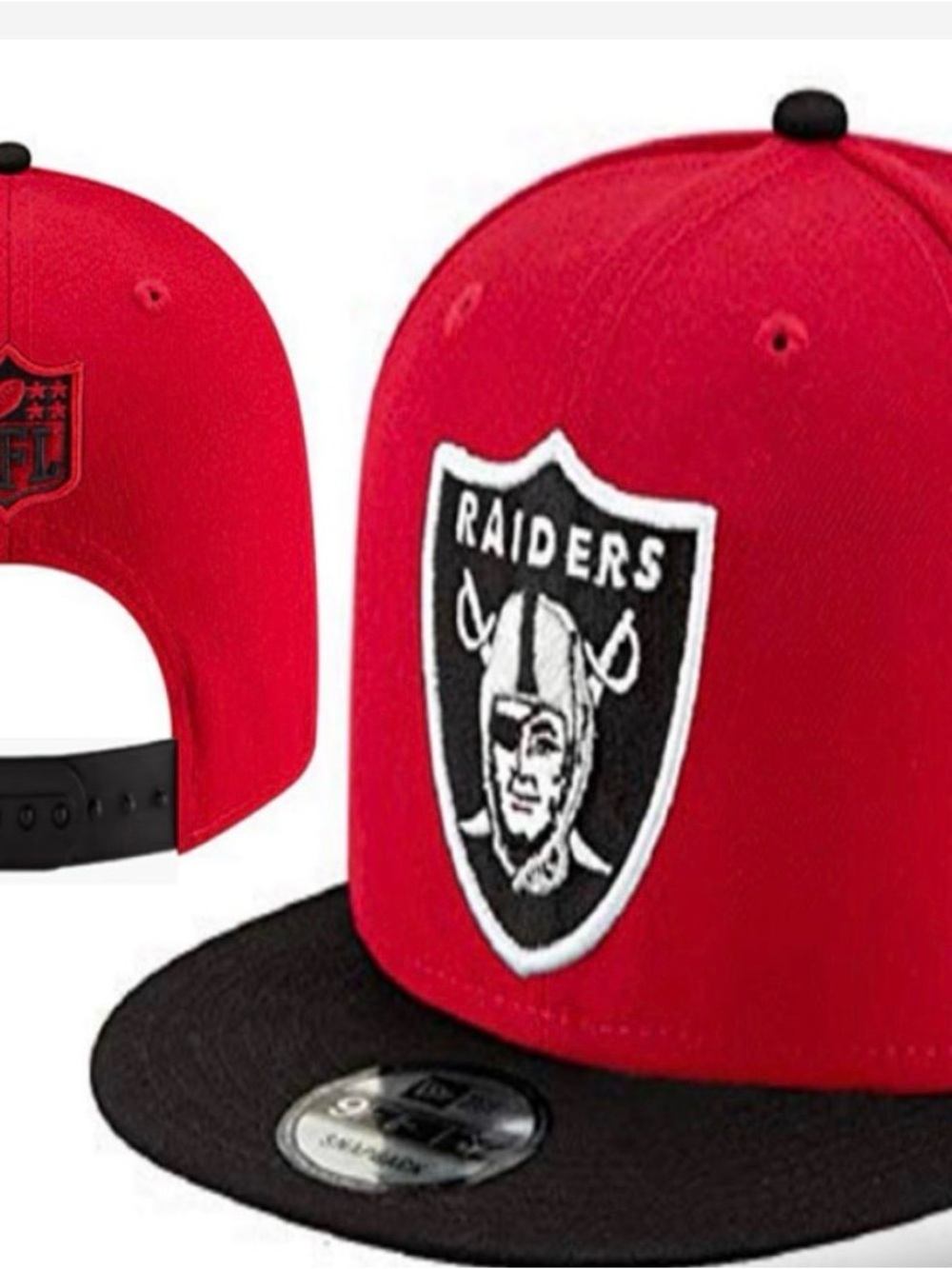 New Era Raiders Two-Tone Red and Black Snapback Hat